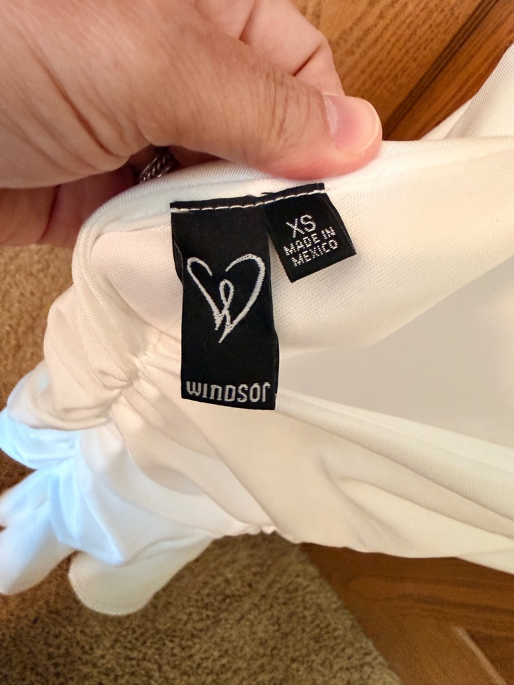 Windsor Chic Obsession White Sleeveless Midi Dress with Side Ruching - Picture 3 of 6